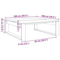 vidaXL Soffbord åldrat trä 100x100x35 cm konstruerat trä - Bild 9