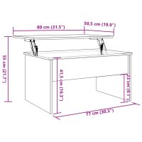 vidaXL Soffbord åldrat trä 80x50,5x41,5 cm konstruerat trä - Bild 12