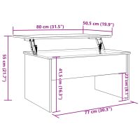 vidaXL Soffbord artisan ek 80x50,5x41,5 cm konstruerat trä - Bild 12