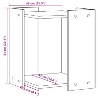 vidaXL Skåp för kattlåda vit 42x42x51 cm konstruerat trä - Bild 9