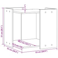 vidaXL Skåp för kattlåda vit 53x53x51 cm konstruerat trä - Bild 9