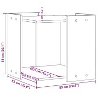 vidaXL Skåp för kattlåda svart 53x53x51 cm konstruerat trä - Bild 9