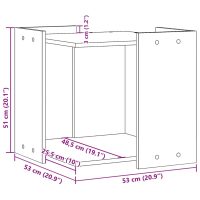 vidaXL Skåp för kattlåda sonoma-ek 53x53x51 cm konstruerat trä - Bild 9