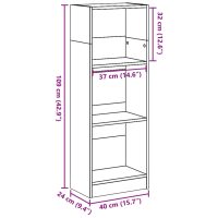 vidaXL Bokhylla vit 40x24x109 cm konstruerat trä - Bild 9