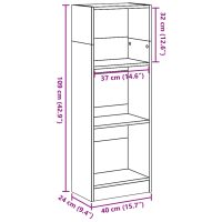 vidaXL Bokhylla sonoma-ek 40x24x109 cm konstruerat trä - Bild 9