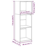 vidaXL Bokhylla vit 40x30x114 cm konstruerat trä - Bild 9