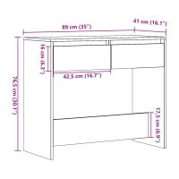 vidaXL Avlastningsbord åldrat trä 89x41x76,5 cm konstruerat trä - Bild 10