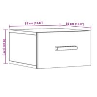 vidaXL Väggmonterat sängbord åldrat trä 35x35x20 cm - Bild 11