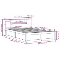 vidaXL Sängram utan madrass 160x200 cm massiv furu - Bild 12