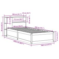 vidaXL Sängram utan madrass vaxbrun 100x200 cm massiv furu - Bild 12