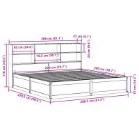 vidaXL Sängram utan madrass vit 200x200 cm massiv furu - Bild 12