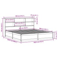 vidaXL Sängram utan madrass 180x200 cm massiv furu - Bild 12