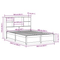 vidaXL Sängram utan madrass 160x200 cm massiv furu - Bild 12