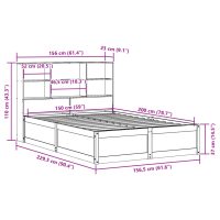 vidaXL Sängram utan madrass 150x200 cm massiv furu - Bild 12