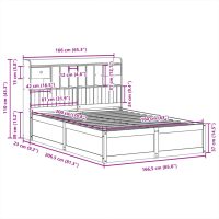 vidaXL Sängram utan madrass 160x200 cm massiv furu - Bild 11