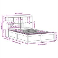 vidaXL Sängram utan madrass vaxbrun 160x200 cm massiv furu - Bild 11