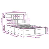 vidaXL Sängram utan madrass 140x200 cm massiv furu - Bild 11