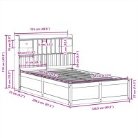 vidaXL Sängram utan madrass 120x200 cm massiv furu - Bild 11