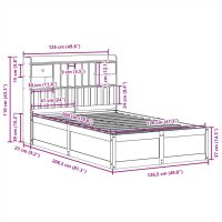 vidaXL Sängram utan madrass vaxbrun 120x200 cm massiv furu - Bild 11