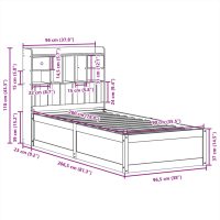 vidaXL Sängram utan madrass 90x200 cm massiv furu - Bild 11