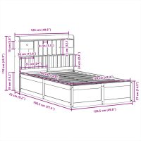 vidaXL Sängram utan madrass 120x190 cm massiv furu - Bild 11