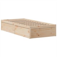 vidaXL Sängram utan madrass 90x190 cm massiv furu - Bild 5