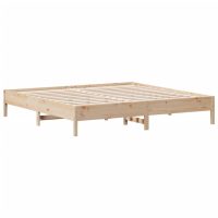 vidaXL Sängram utan madrass 200x200 cm massiv furu - Bild 5