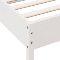 vidaXL Sängram utan madrass vit 120x190 cm massiv furu - Bild 9