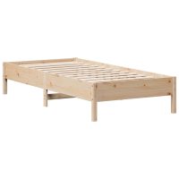 vidaXL Sängram utan madrass 90x190 cm massiv furu - Bild 5