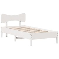 vidaXL Sängram utan madrass vit 90x190 cm massiv furu - Bild 2