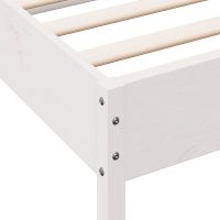 vidaXL Sängram utan madrass vit 75x190 cm massiv furu - Bild 9