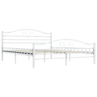 vidaXL Sängram utan madrass vit metall 180x200 cm - Bild 3