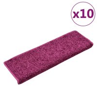 vidaXL Trappstegsmattor 10 st 65x21x4 cm violett - Bild 2