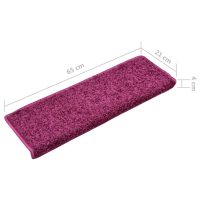 vidaXL Trappstegsmattor 10 st 65x21x4 cm violett - Bild 7