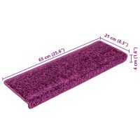 vidaXL Trappstegsmattor 10 st 65x21x4 cm violett - Bild 9