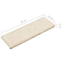 vidaXL Trappstegsmattor 10 st 65x21x4 cm vit - Bild 7