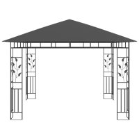 vidaXL Paviljong med myggnät och ljusslinga LED 3x3x2,73m antracit - Bild 6