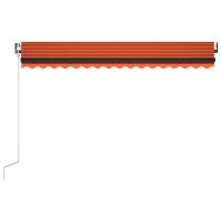 vidaXL Markis automatiskt infällbar 400x350 cm orange och brun - Bild 4