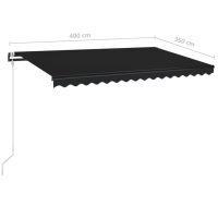 vidaXL Automatisk markis med vindsensor & LED 400x350 cm antracit - Bild 10