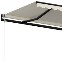 vidaXL Markis automatiskt infällbar 450x350 cm gräddvit - Bild 5