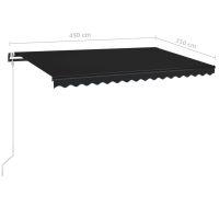 vidaXL Automatisk markis med vindsensor & LED 450x350 cm antracit - Bild 10