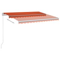 vidaXL Automatisk markis med vindsensor & LED 300x250 cm orange/brun - Bild 4