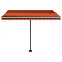 vidaXL Automatisk markis med vindsensor & LED 300x250 cm orange/brun - Bild 5