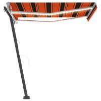 vidaXL Automatisk markis med vindsensor & LED 300x250 cm orange/brun - Bild 6