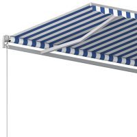 vidaXL Fristående markis automatisk 350x250 cm blå/vit - Bild 7