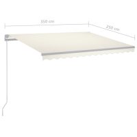 vidaXL Fristående markis automatisk 350x250 cm gräddvit - Bild 12