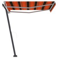 vidaXL Fristående markis automatiskt infällbar 350x250 cm orange/brun - Bild 3