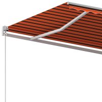 vidaXL Fristående markis automatiskt infällbar 350x250 cm orange/brun - Bild 7