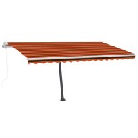 vidaXL Fristående markis automatisk 400x350 cm orange/brun - Bild 2