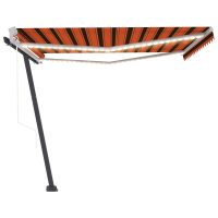 vidaXL Automatisk markis med vindsensor & LED 400x350 cm orange/brun - Bild 4